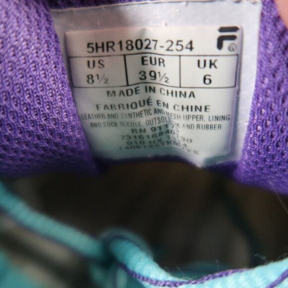 Fila Shoes Womens 8.5 Athletic Trainers Running Active Comfort Walking Grey Blue - Picture 11 of 12